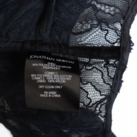 Jonathan Simkhai Lace Layered Top Bra Teegan Black - Picture 13 of 14